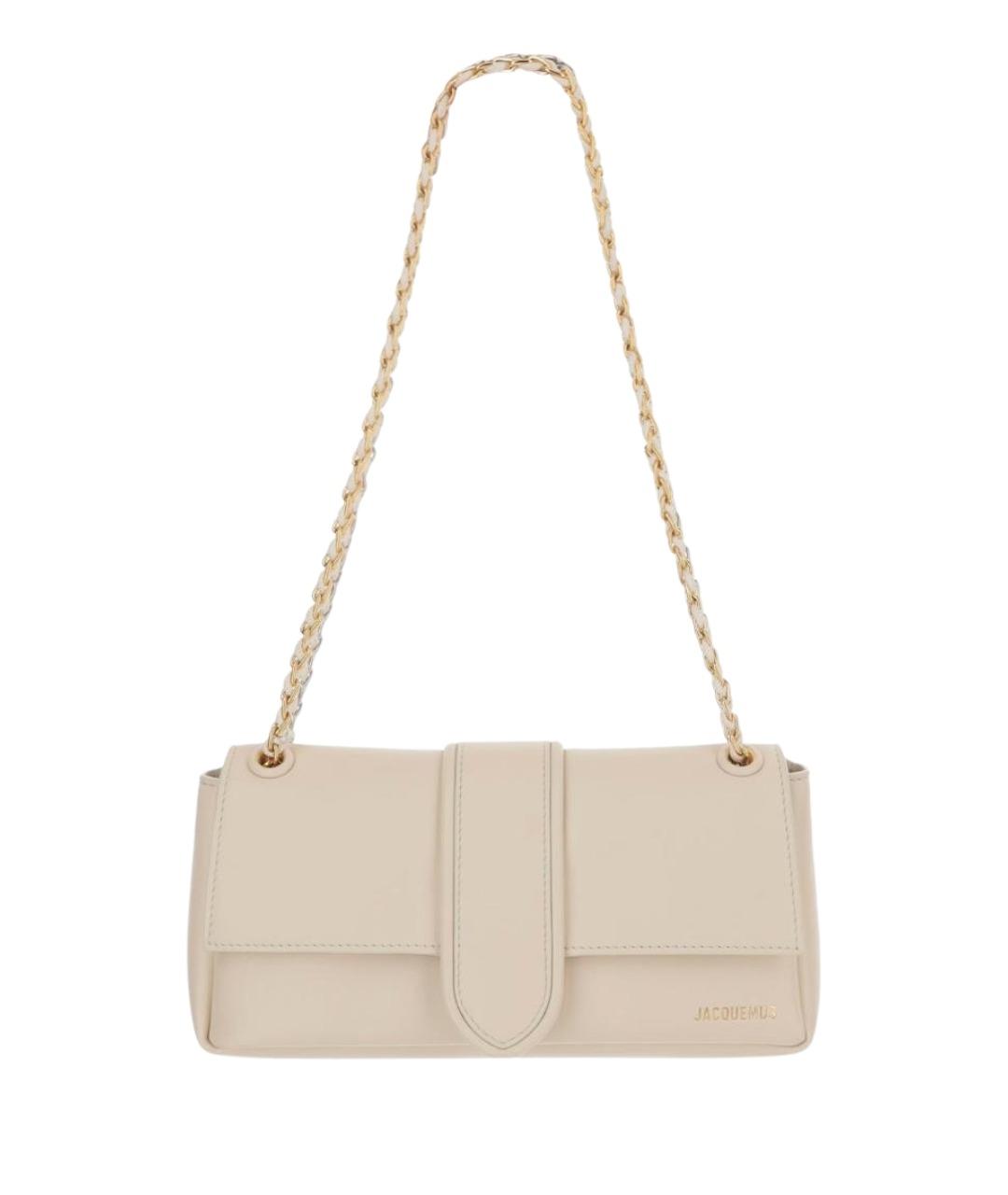 JACQUEMUS Бежевая кожаная сумка тоут, фото 1