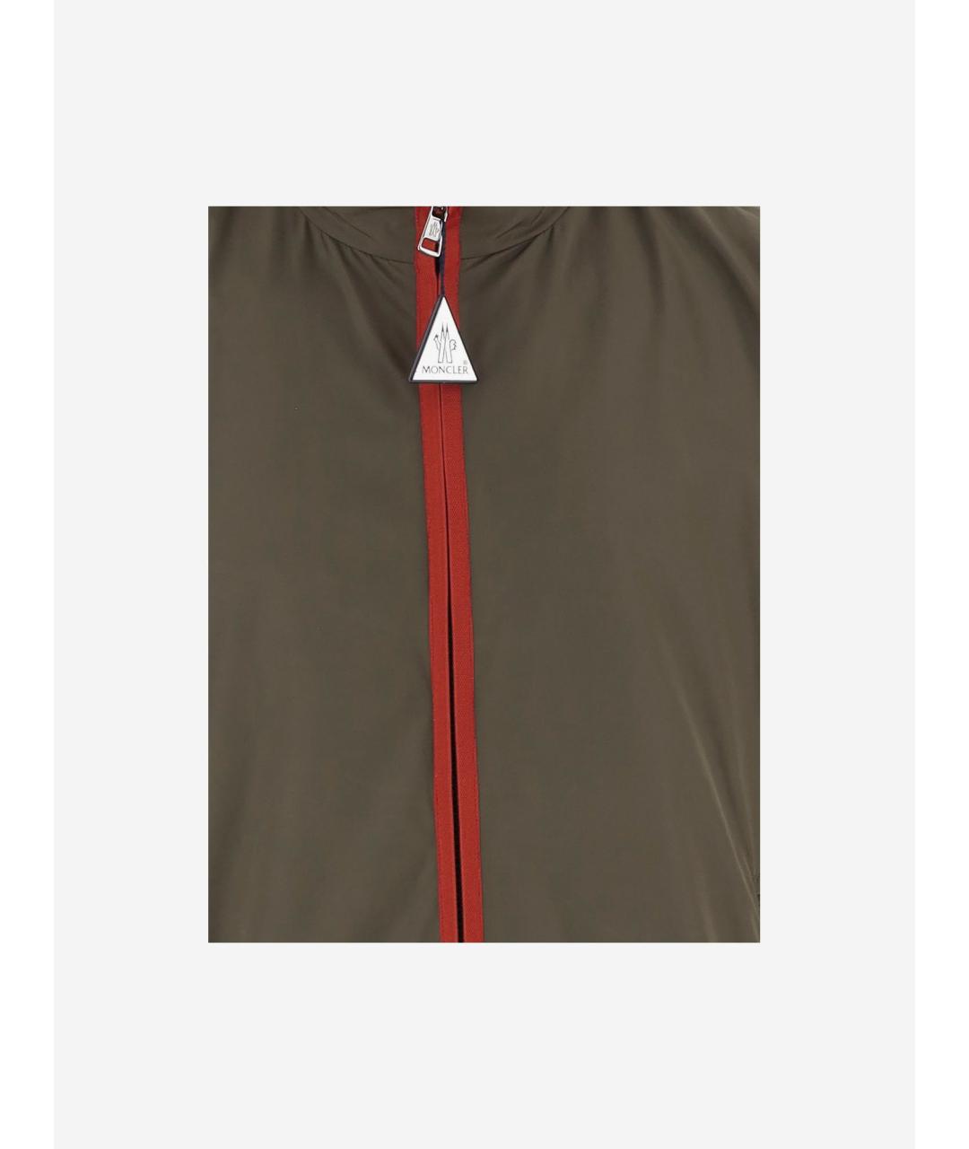 MONCLER Зеленая полиэстеровая куртка, фото 3