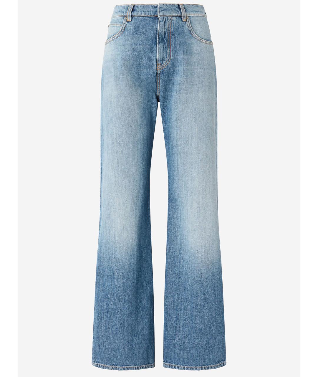 PINKO Синие хлопковые прямые джинсы, фото 4