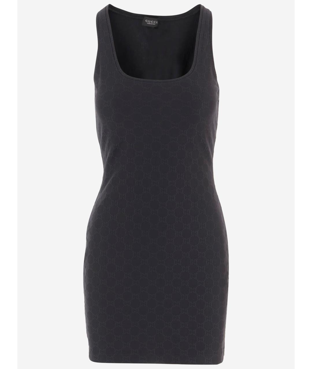 GUCCI Черное полиамидовое повседневное платье, фото 4