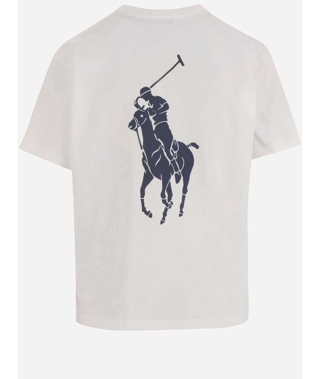 POLO RALPH LAUREN Белая хлопковая футболка, фото 2