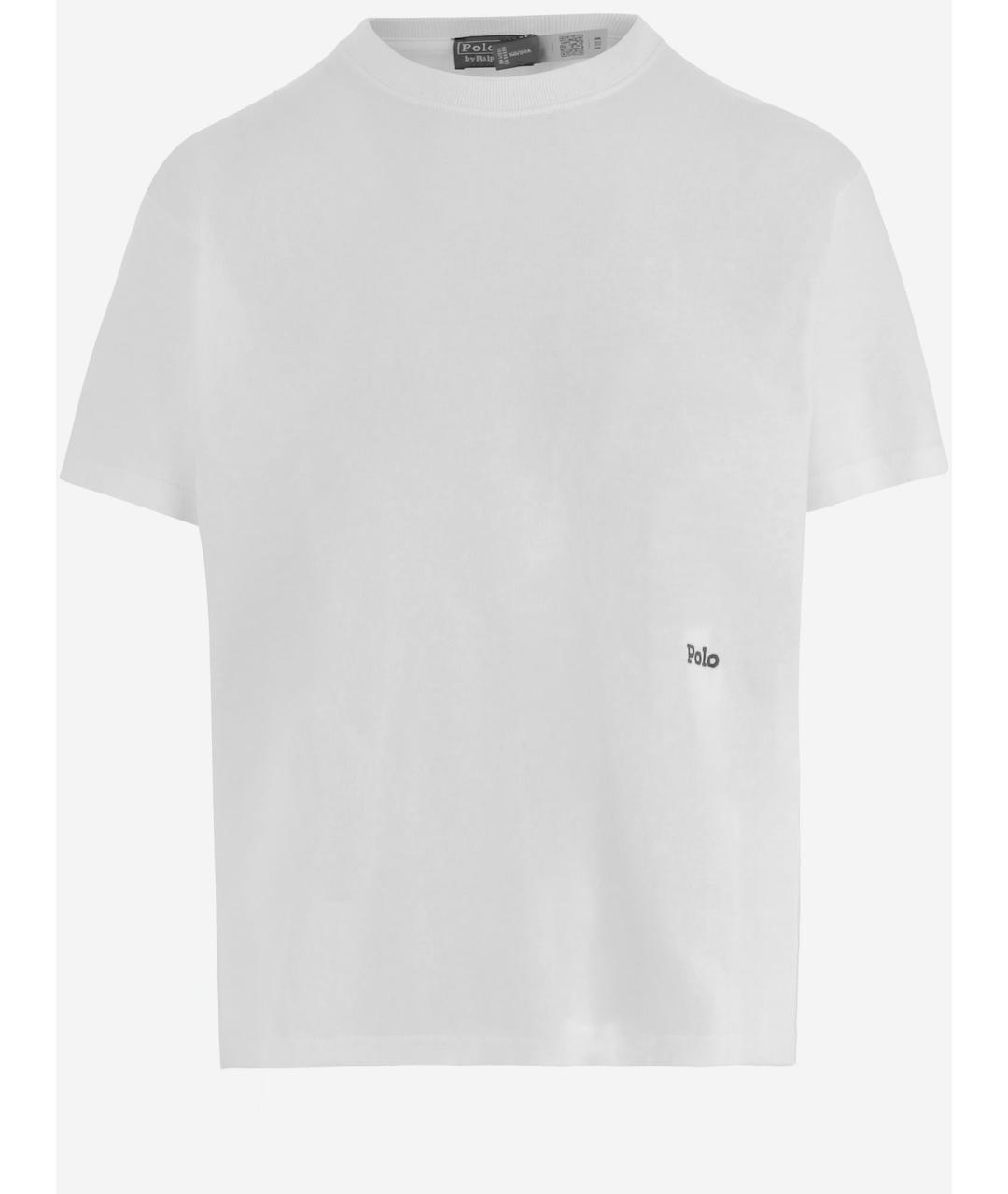 POLO RALPH LAUREN Белая хлопковая футболка, фото 4
