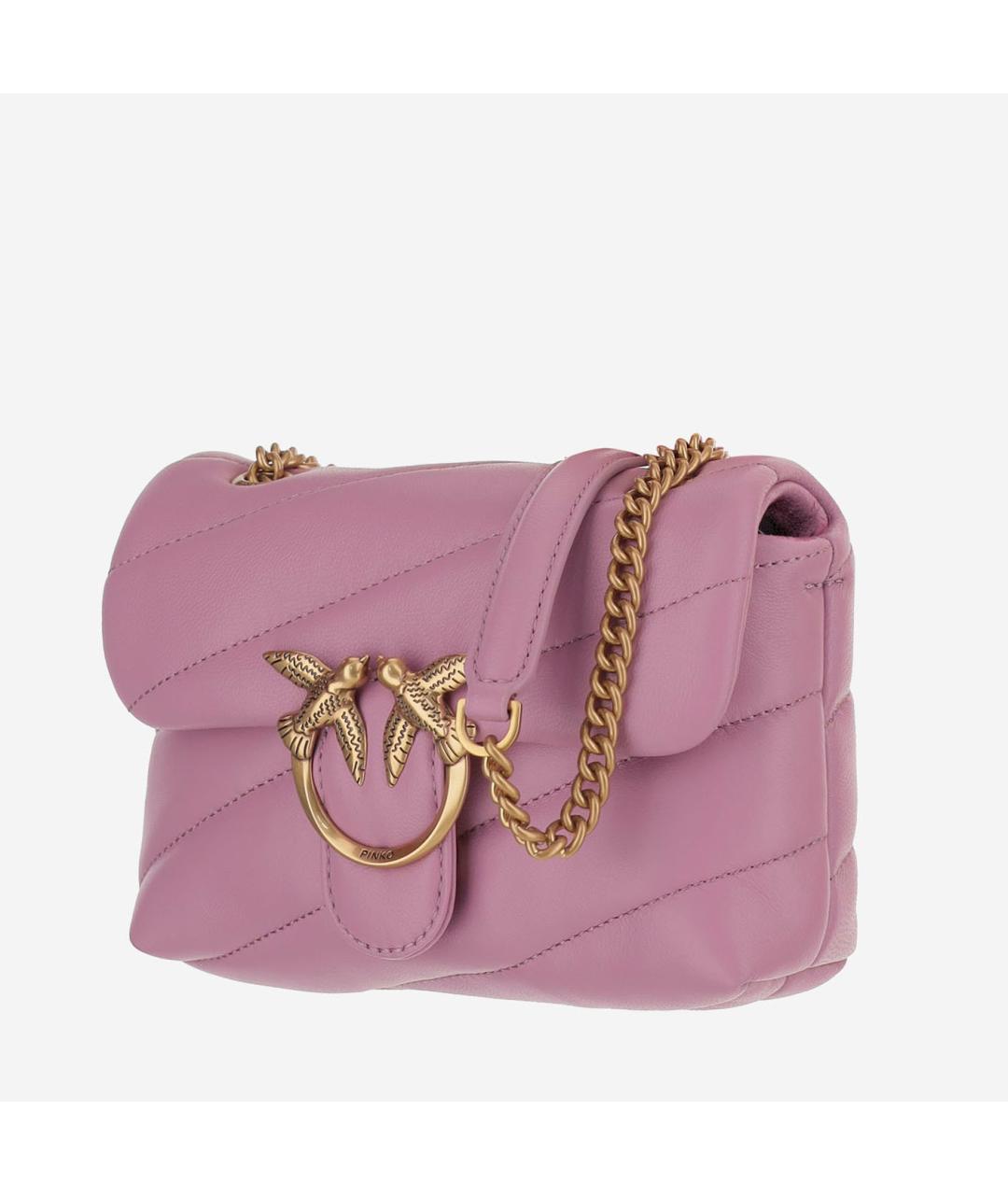 PINKO Фиолетовая кожаная сумка через плечо, фото 2