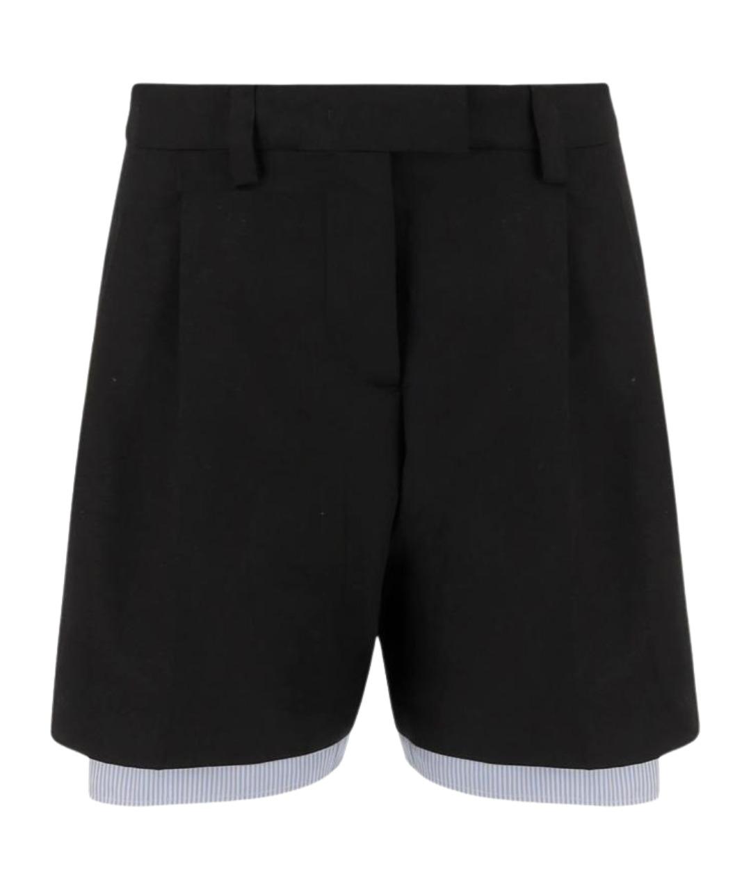 MIU MIU Черные хлопковые шорты, фото 1