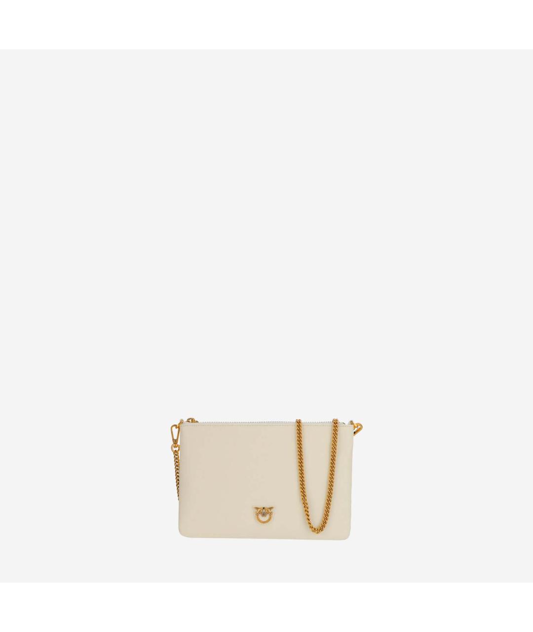 PINKO Белая кожаная сумка через плечо, фото 4