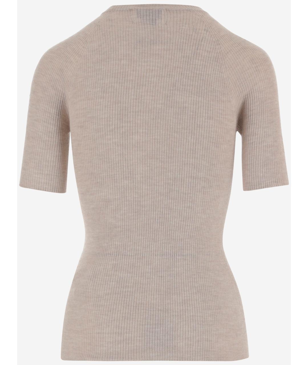 Sa Su Phi Бежевая кашемировая футболка, фото 2