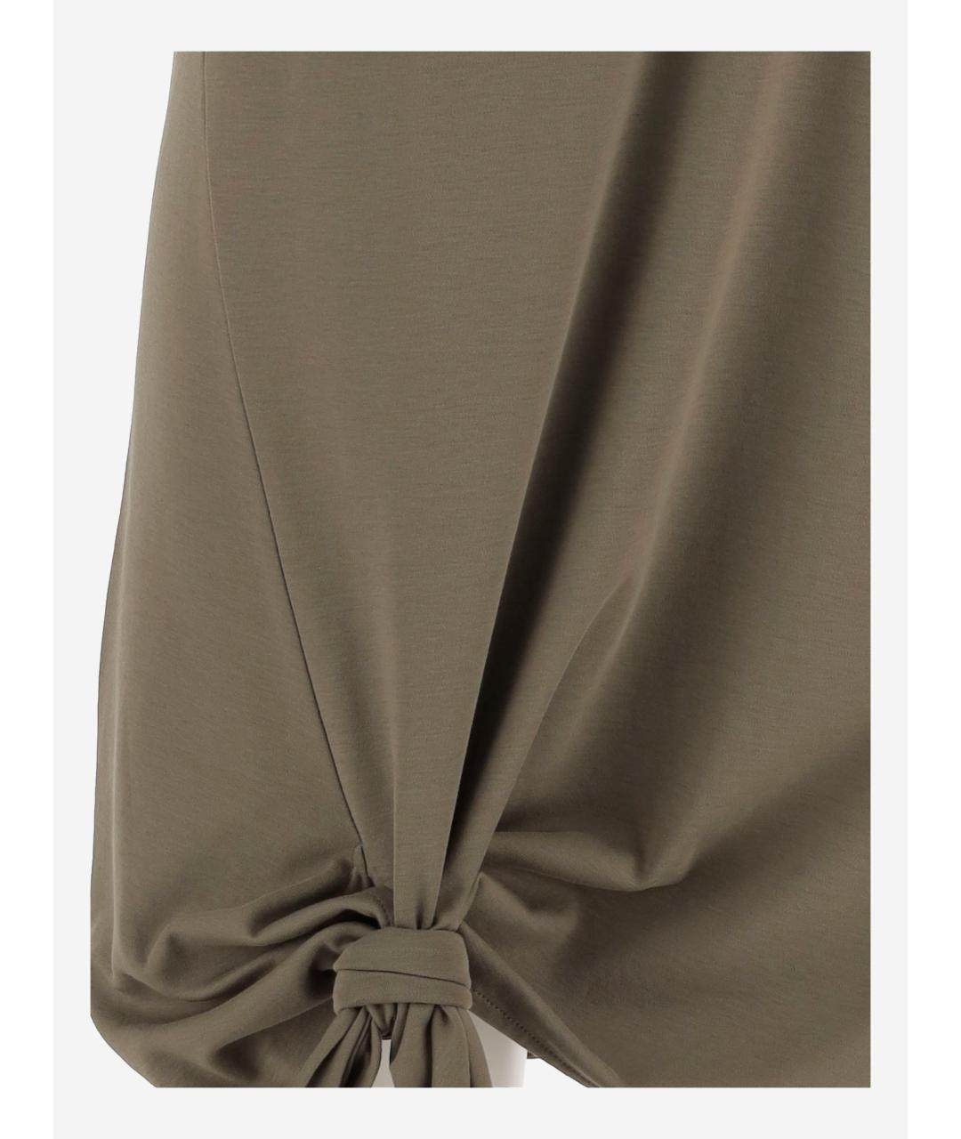 J.W.ANDERSON Хаки хлопковое повседневное платье, фото 3