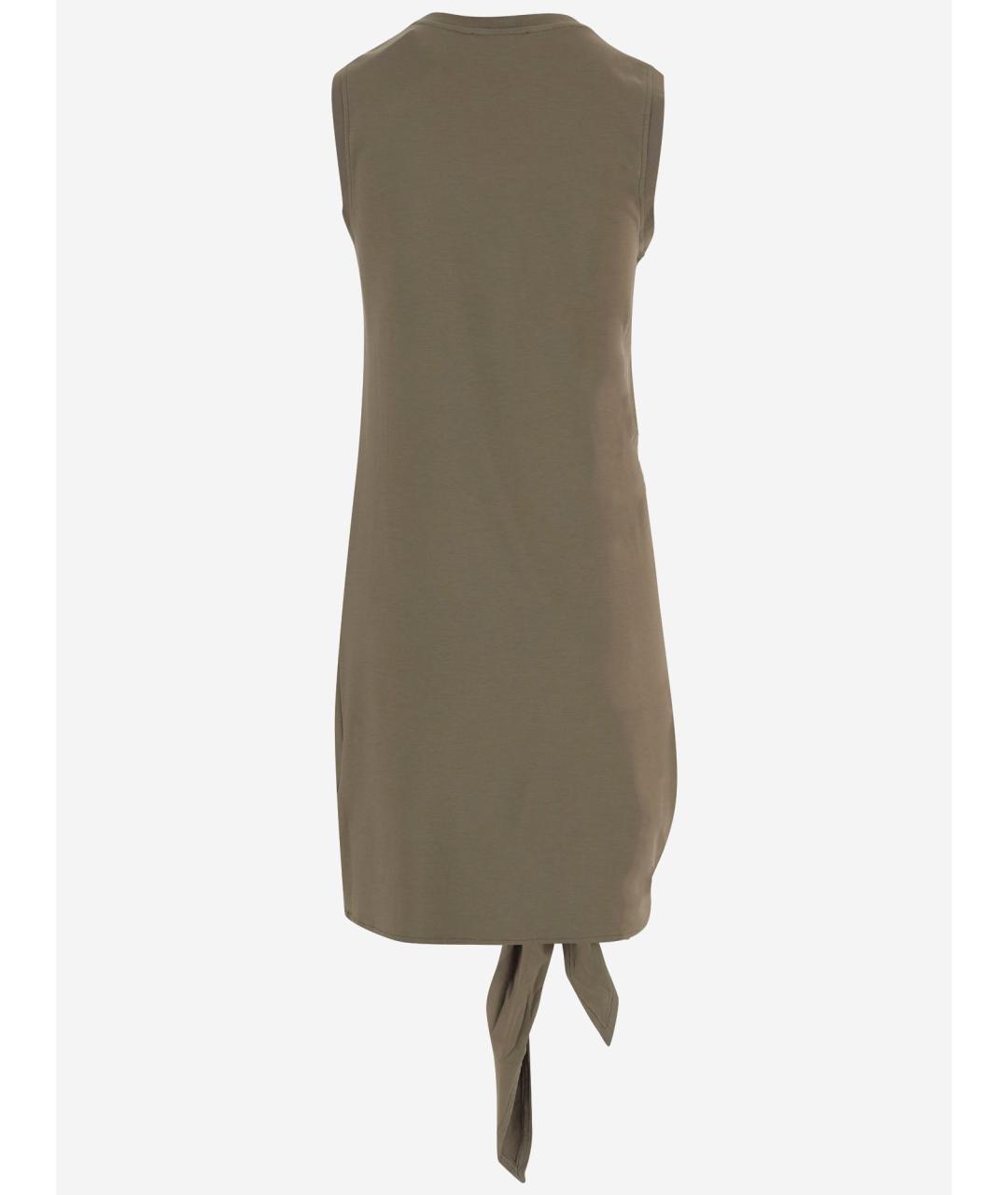 J.W.ANDERSON Хаки хлопковое повседневное платье, фото 2