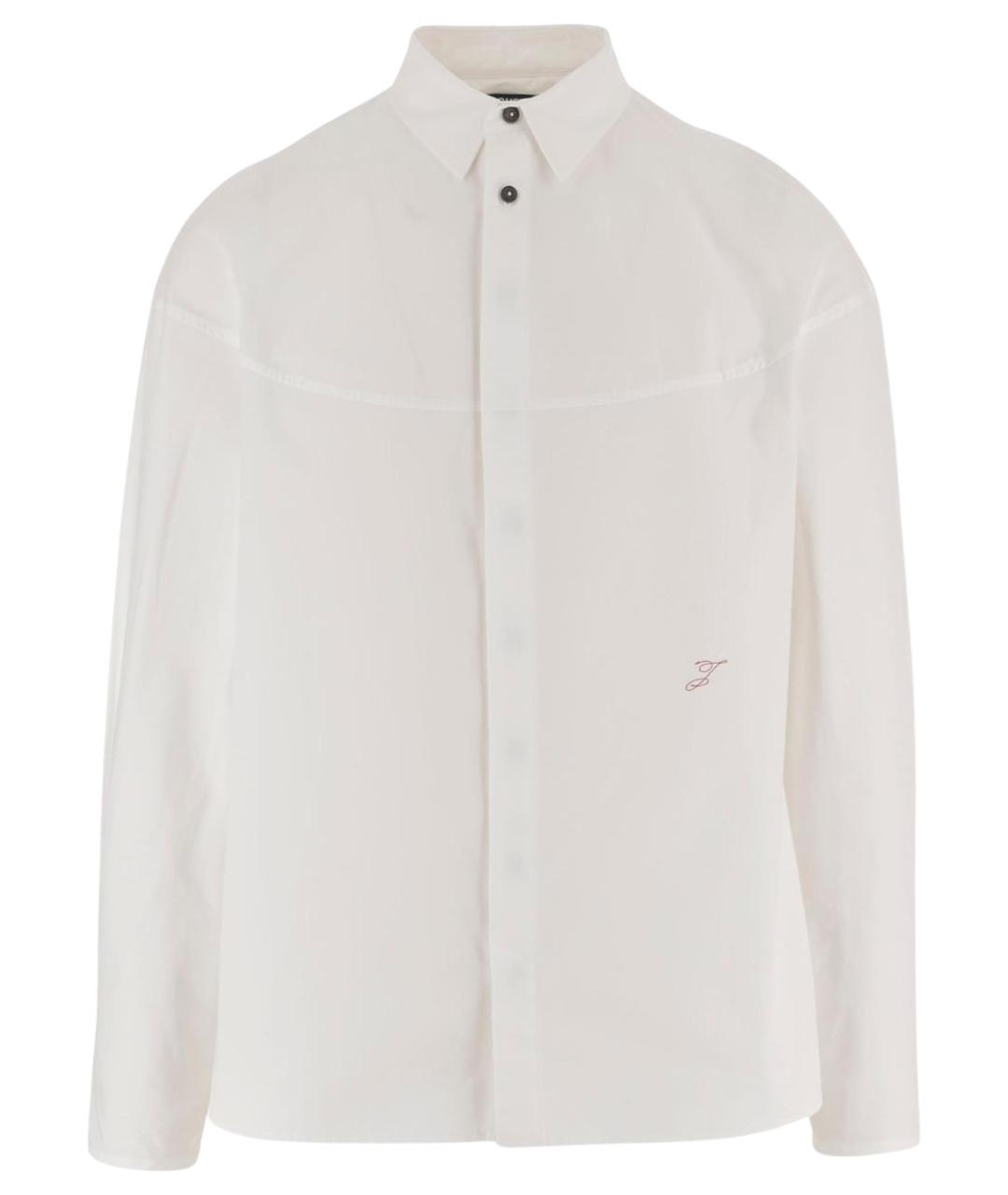 JACQUEMUS Белая хлопковая кэжуал рубашка, фото 1