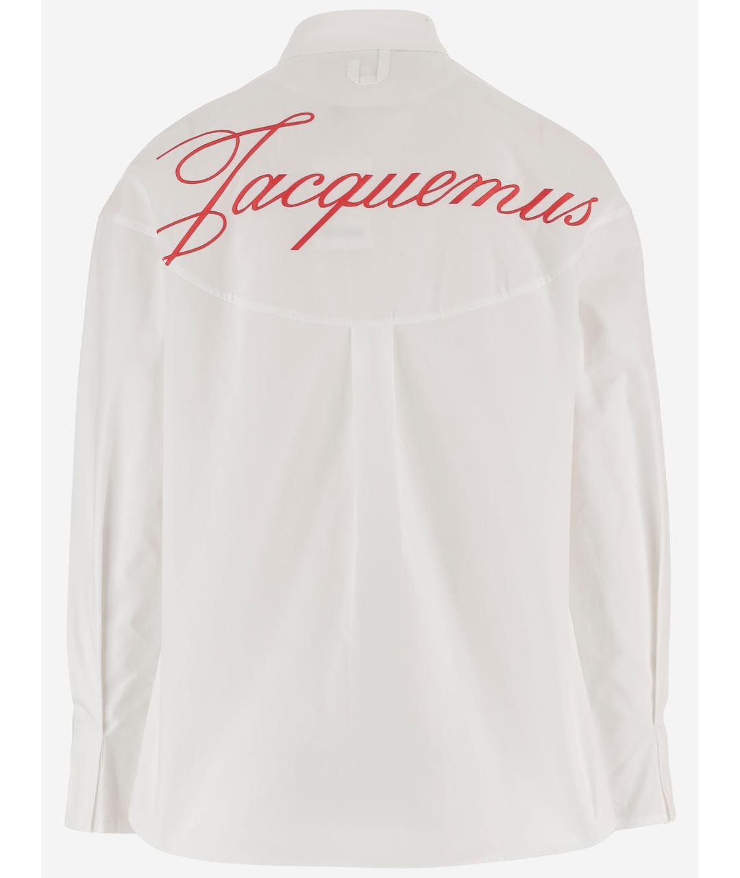 JACQUEMUS Белая хлопковая кэжуал рубашка, фото 2