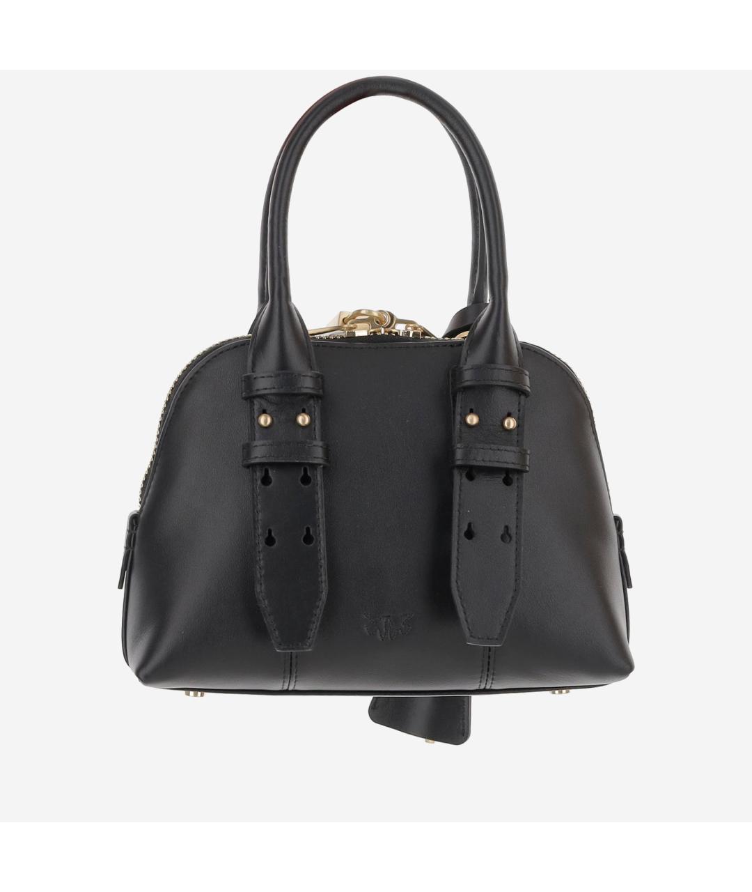 PINKO Черная кожаная сумка тоут, фото 3