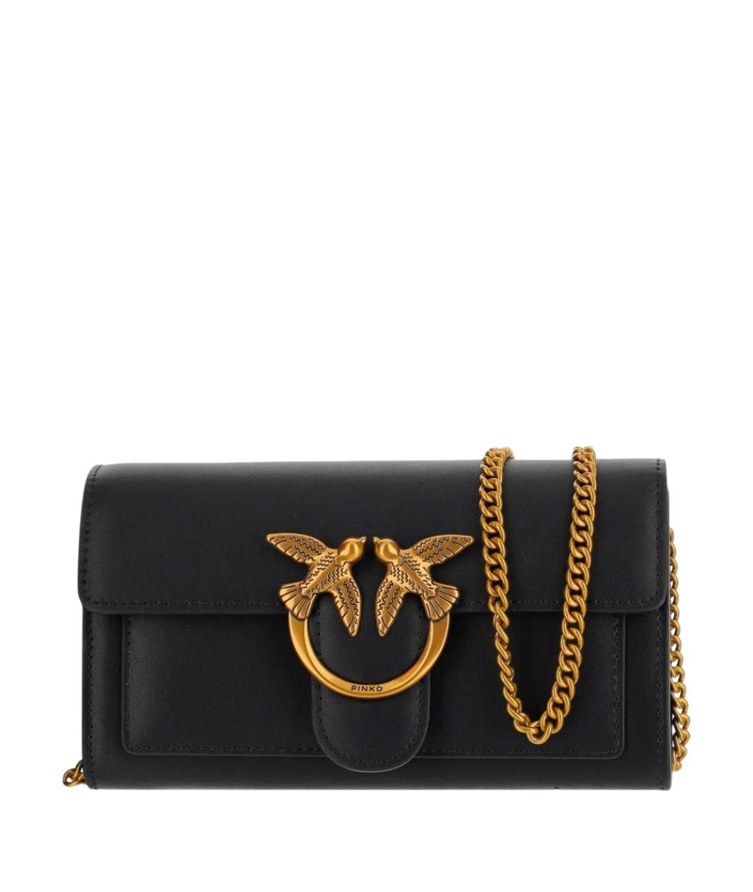 PINKO Черный кожаный кошелек, фото 1
