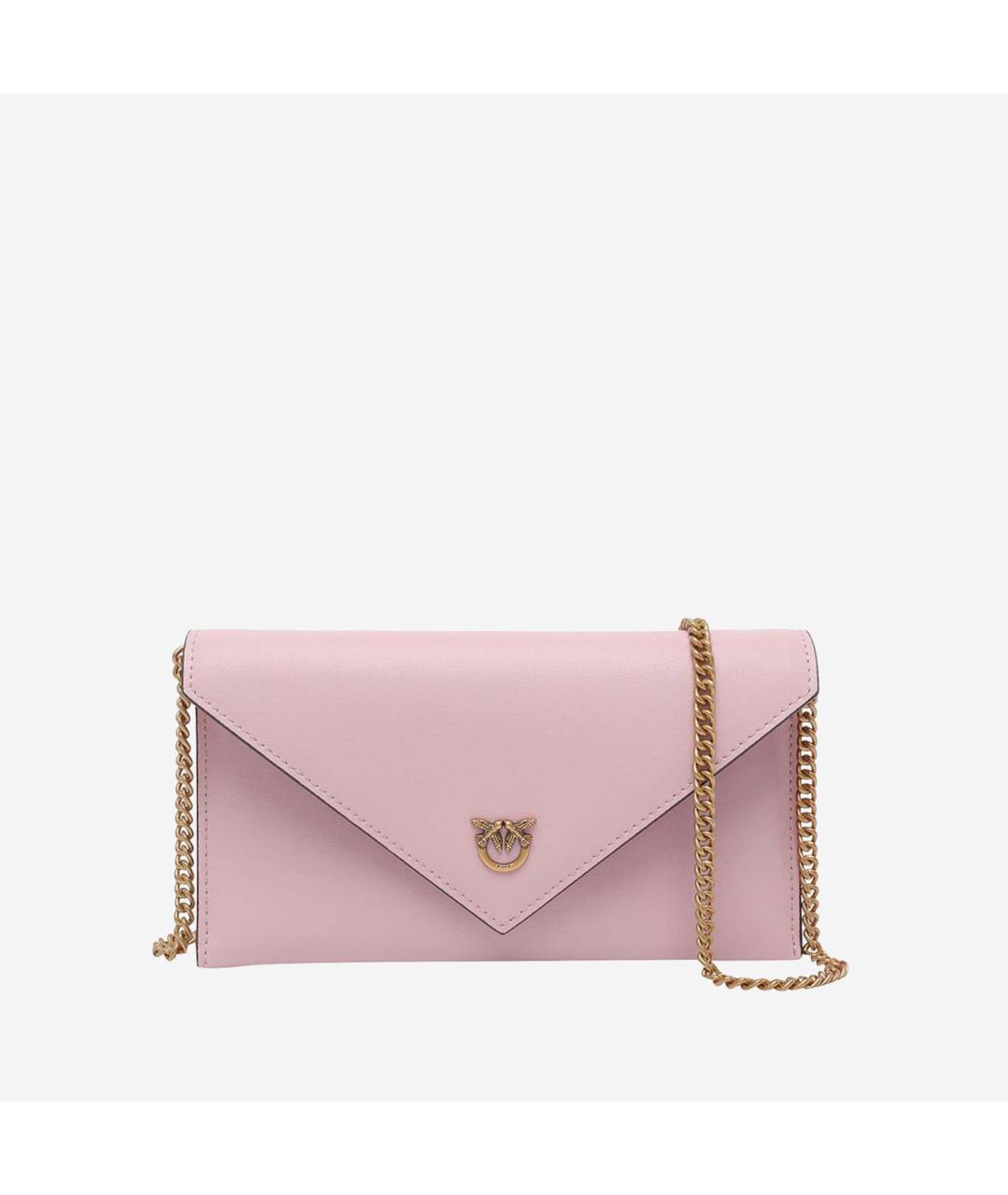 PINKO Розовая кожаная сумка через плечо, фото 5