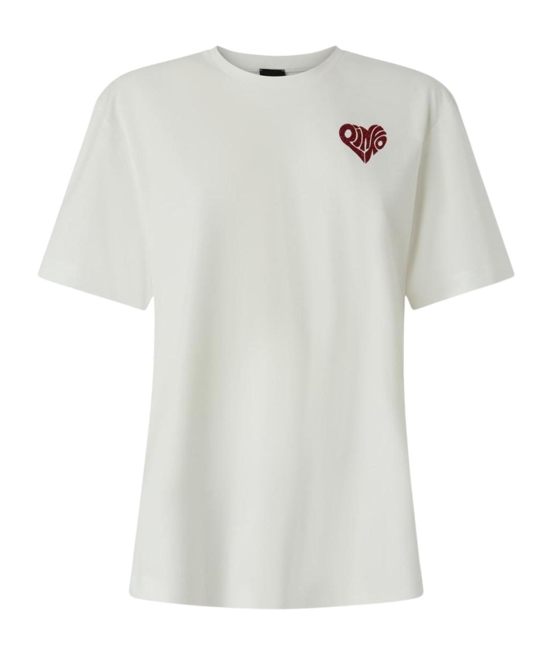 PINKO Белая хлопковая футболка, фото 1