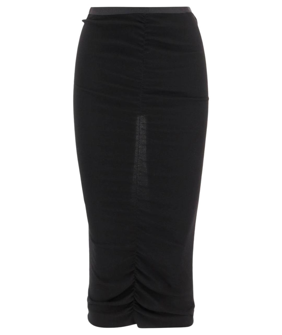 VALENTINO Черная вискозная юбка миди, фото 1