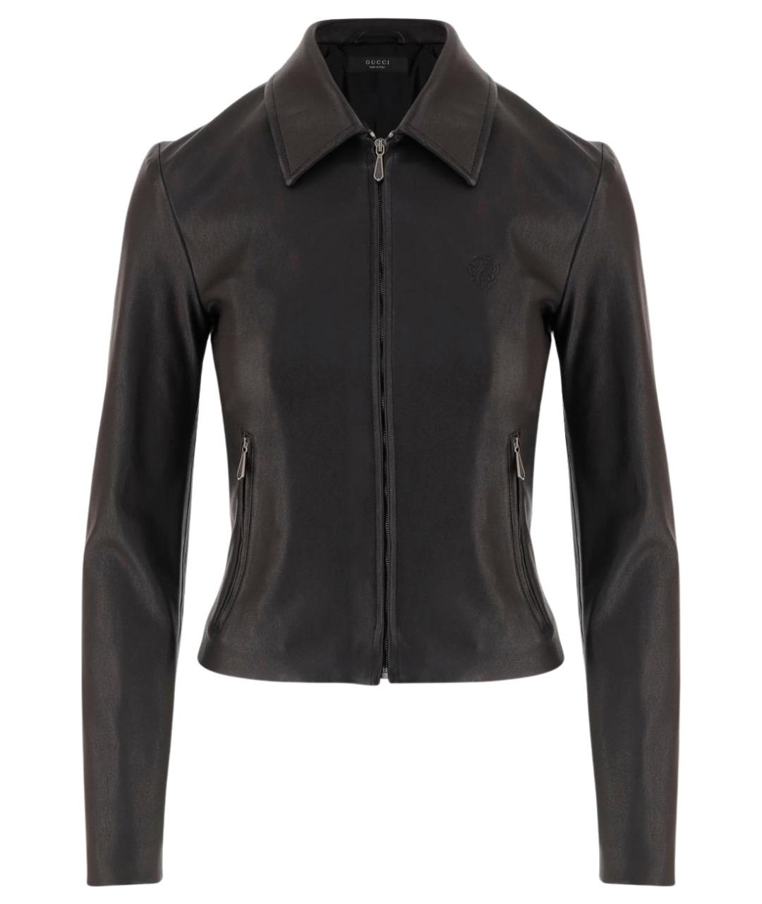 GUCCI Коричневая кожаная куртка, фото 1