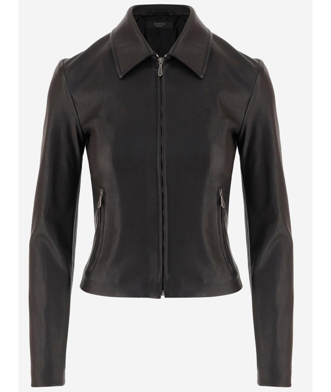 GUCCI Коричневая кожаная куртка, фото 4