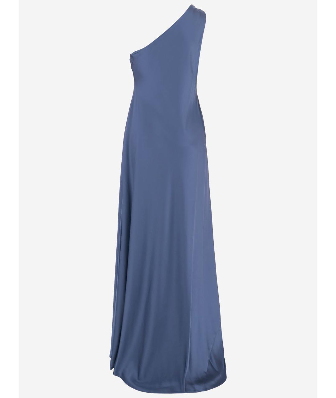 RALPH LAUREN Синее полиэстеровое платье, фото 2