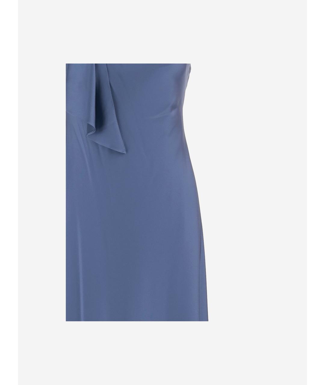 RALPH LAUREN Синее полиэстеровое платье, фото 3