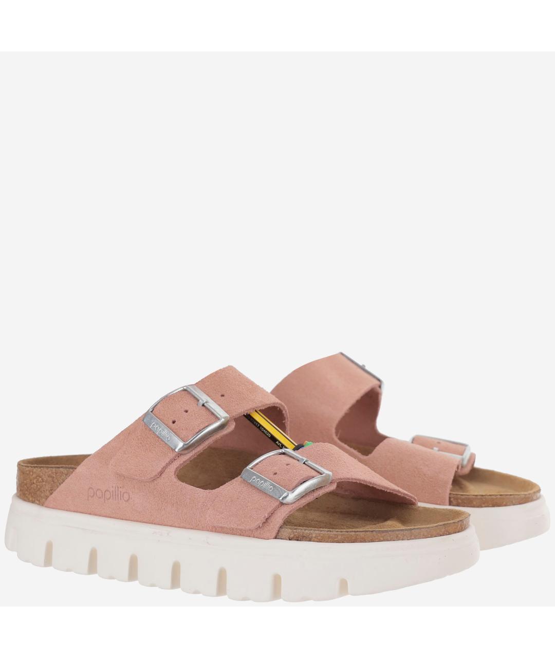BIRKENSTOCK Розовые замшевые сандалии, фото 3