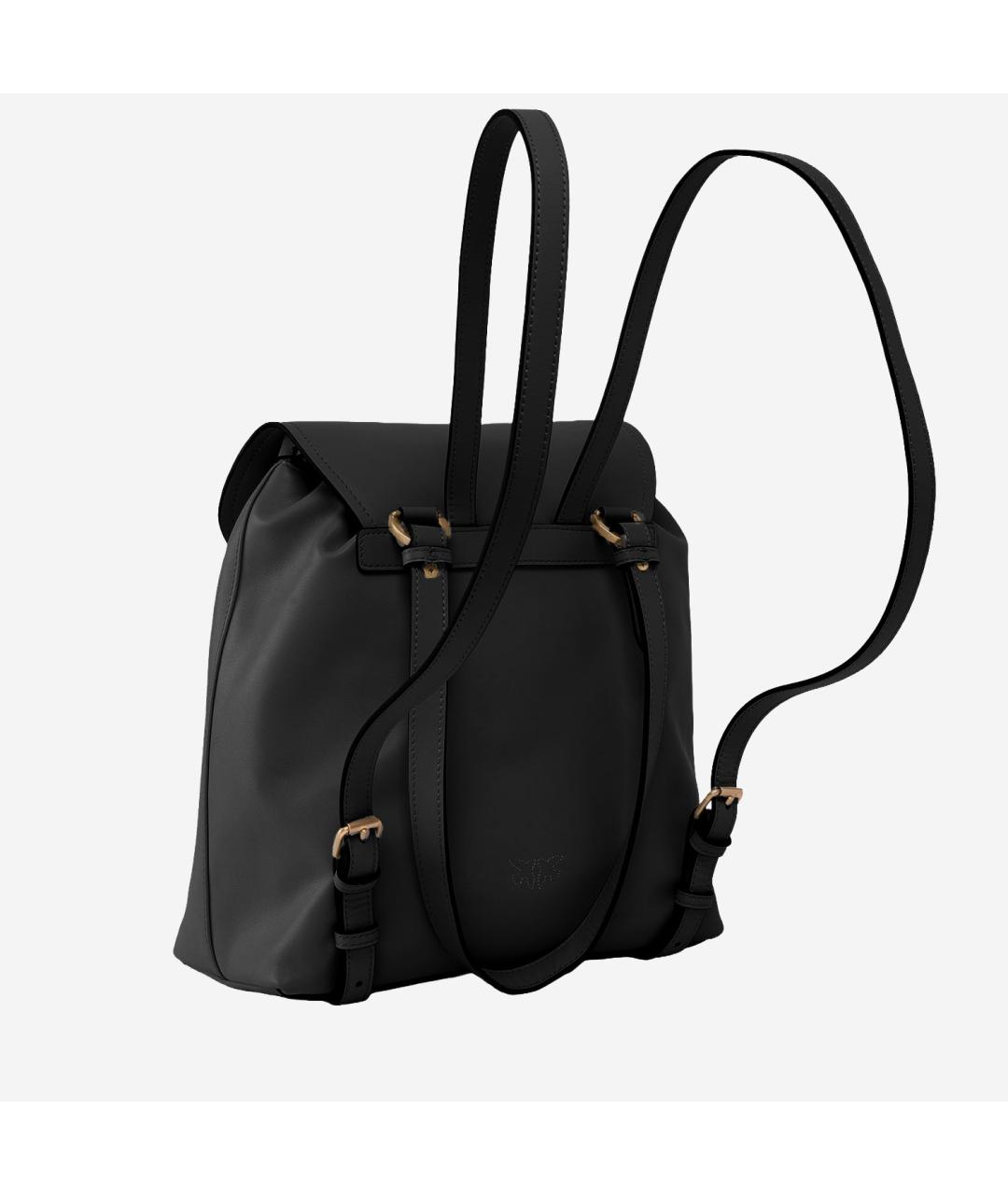 PINKO Черный кожаный рюкзак, фото 2