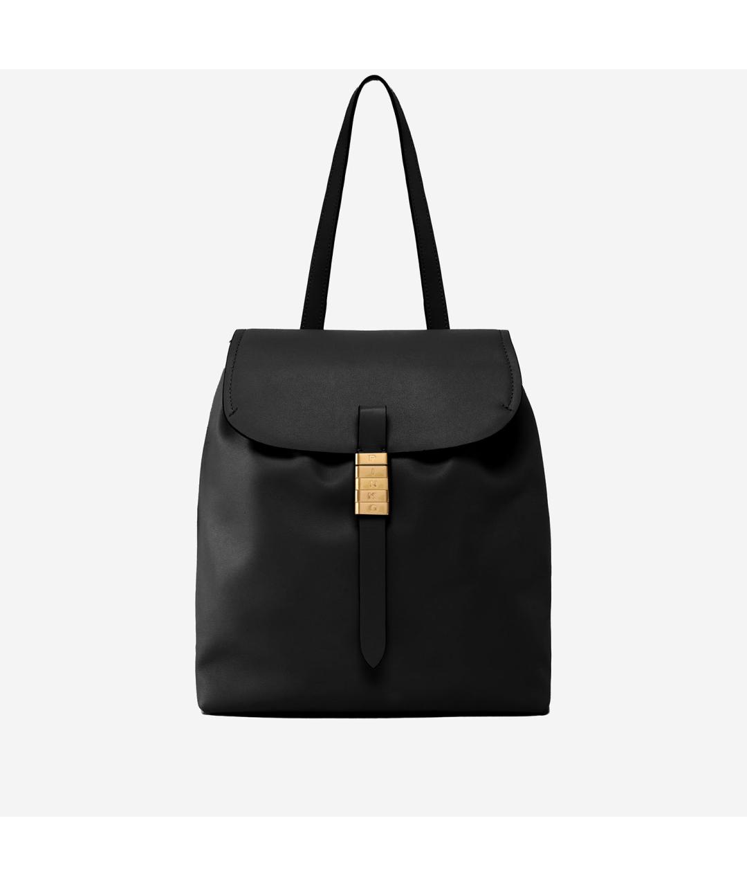 PINKO Черный кожаный рюкзак, фото 4