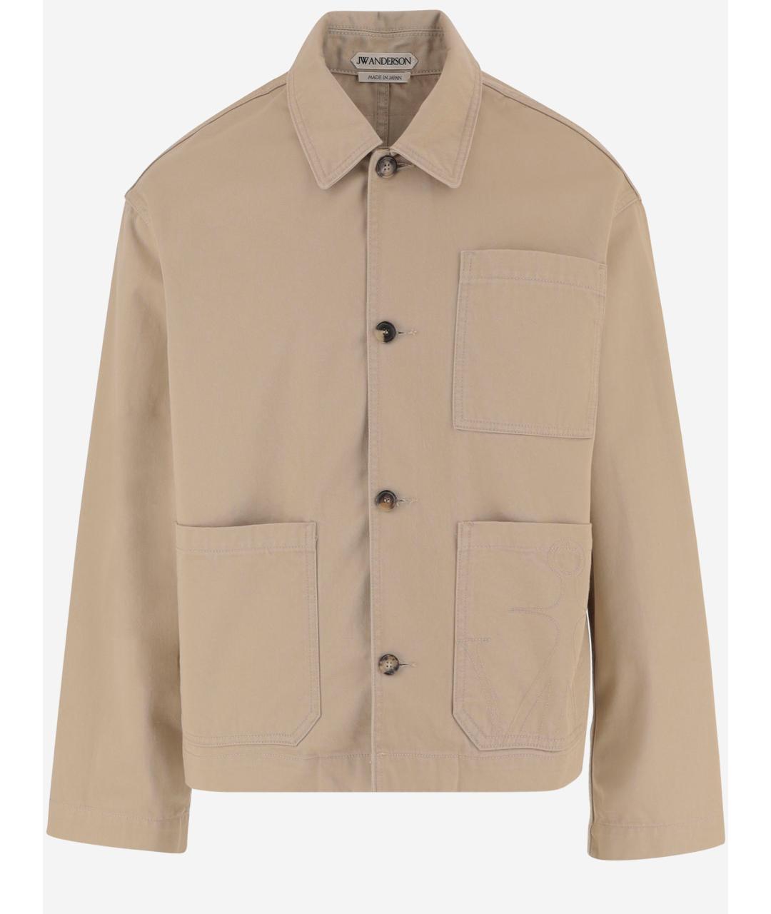 J.W.ANDERSON Бежевая хлопковая куртка, фото 4