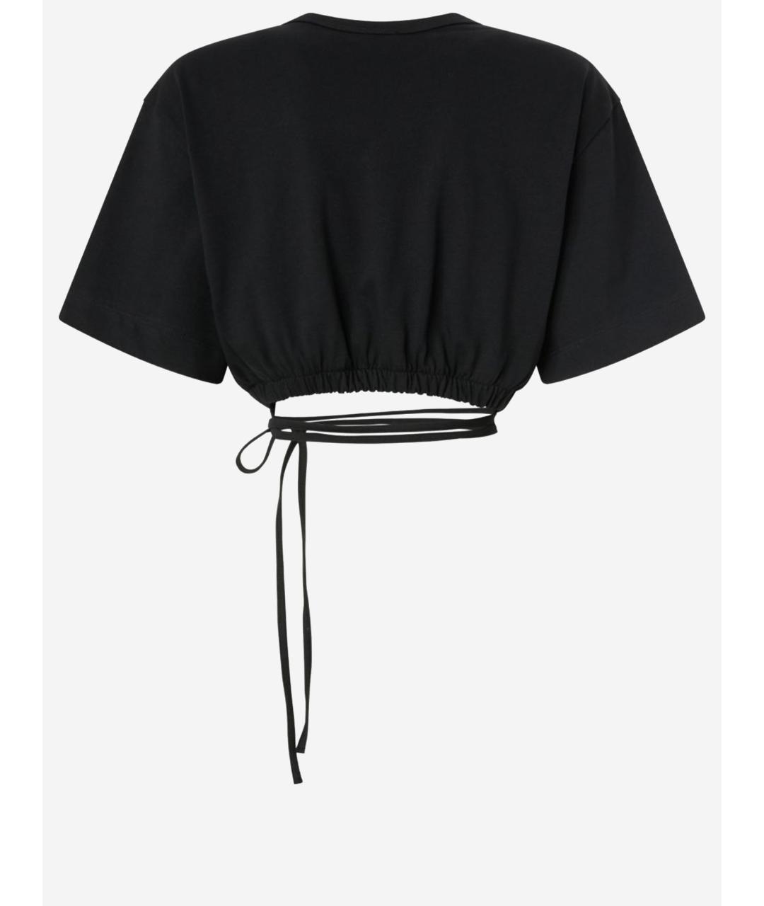 PINKO Черная хлопковая майка, фото 2