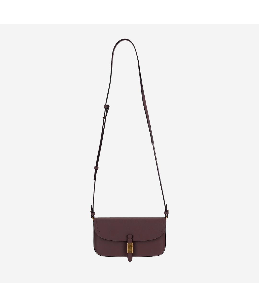 PINKO Бордовая кожаная сумка через плечо, фото 5