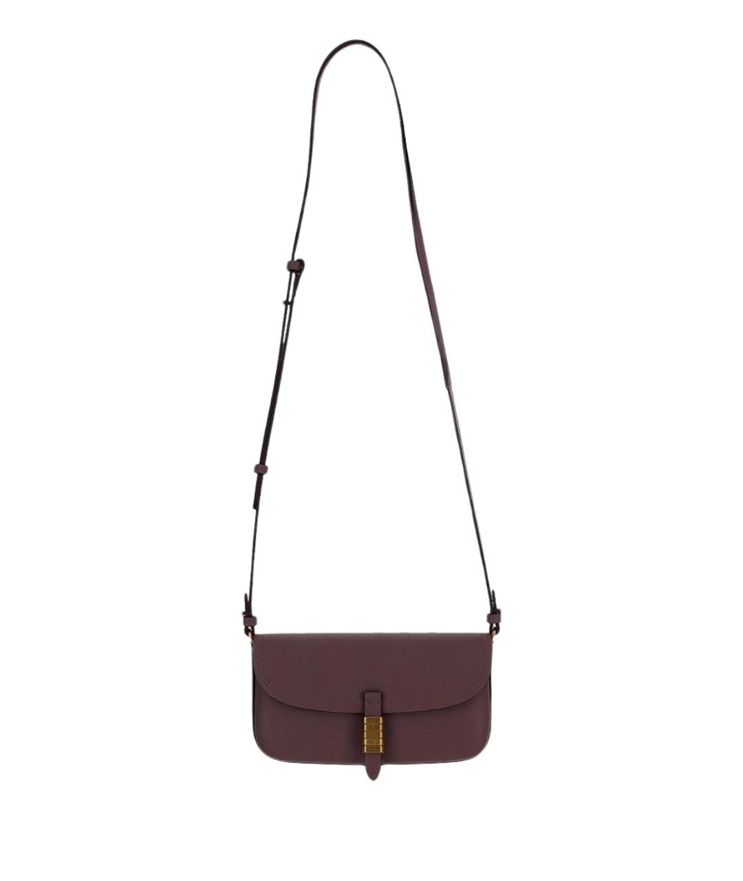 PINKO Бордовая кожаная сумка через плечо, фото 1