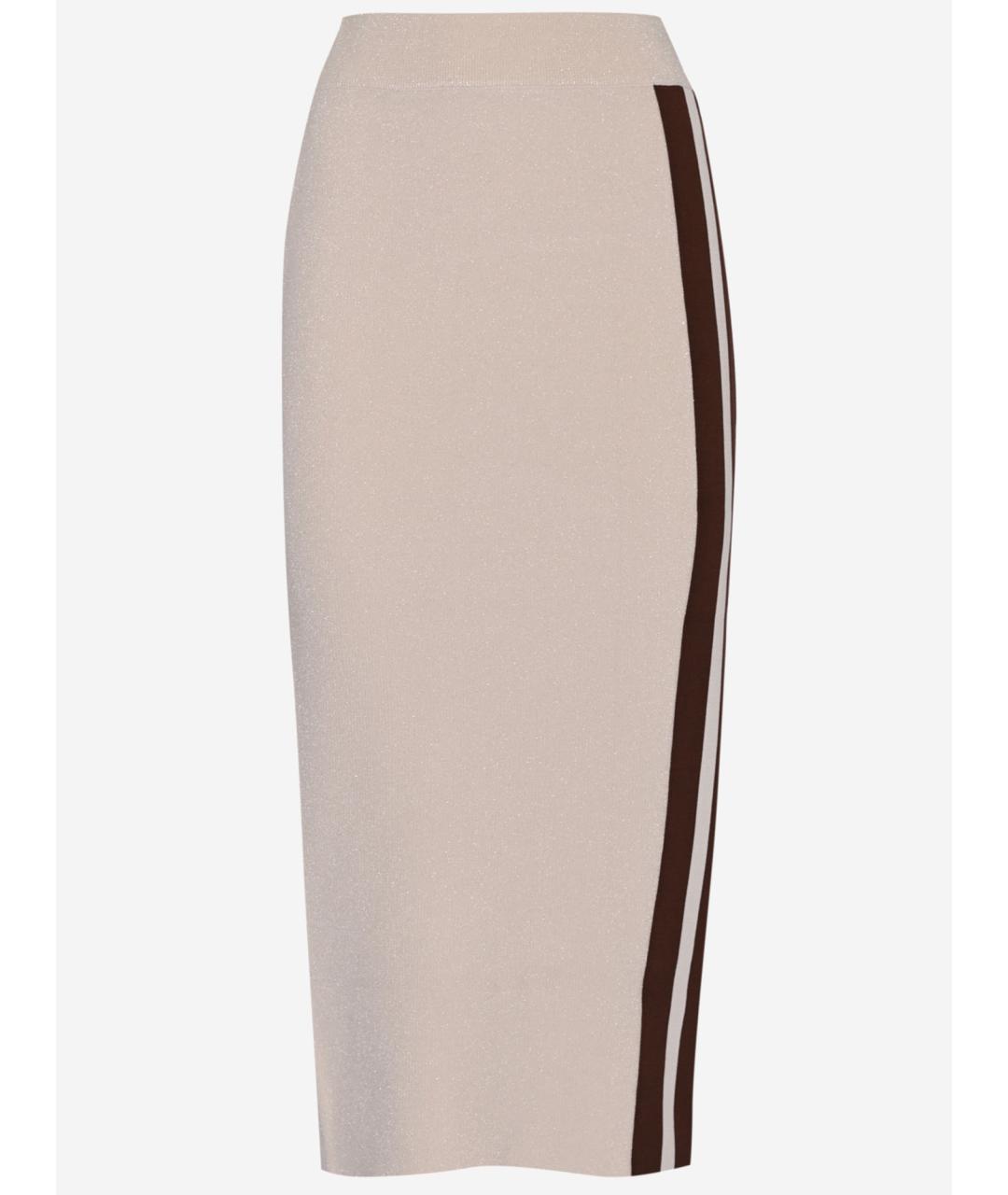 PINKO Бежевая вискозная юбка миди, фото 2