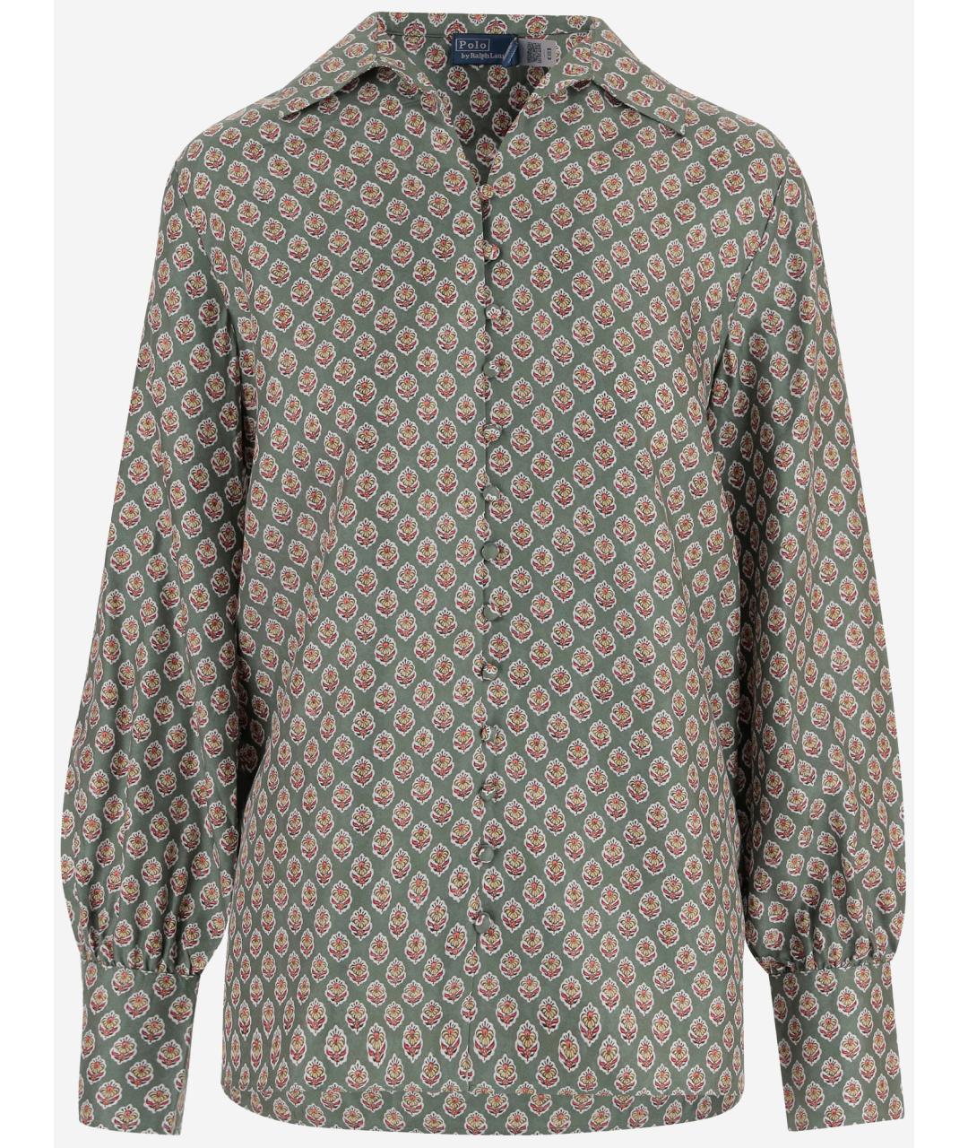 POLO RALPH LAUREN Зеленая шелковая рубашка, фото 4