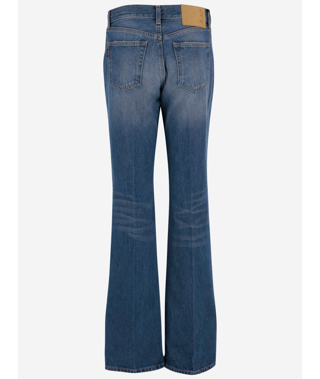 HAIKURE Синие хлопковые джинсы клеш, фото 2