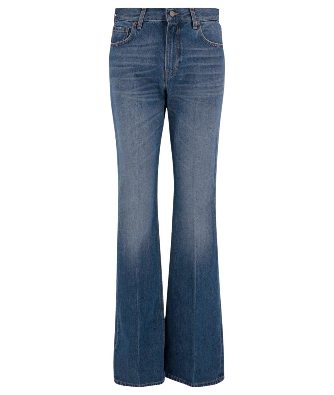 HAIKURE Синие хлопковые джинсы клеш, фото 1