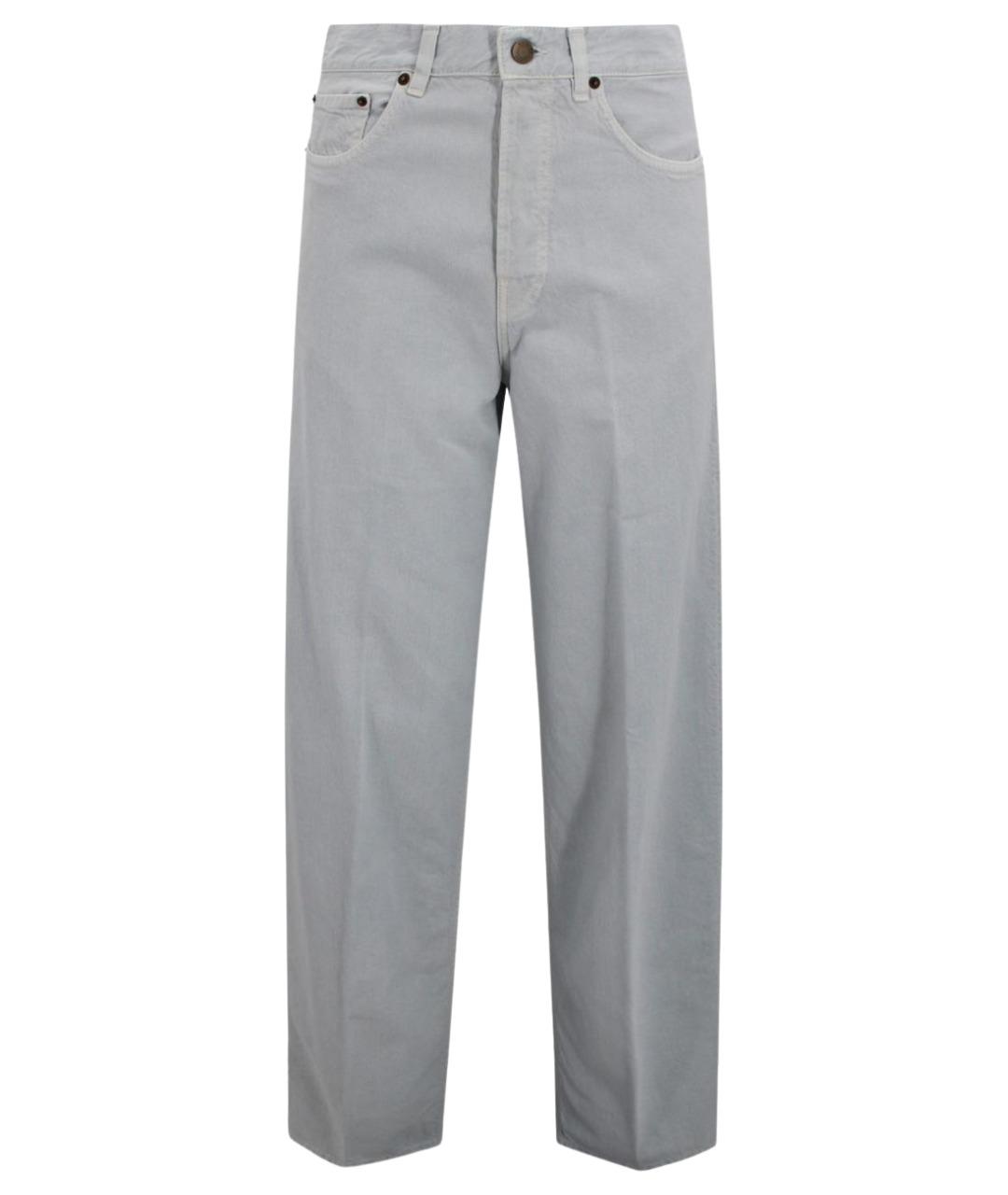 HAIKURE Серые хлопковые прямые джинсы, фото 1