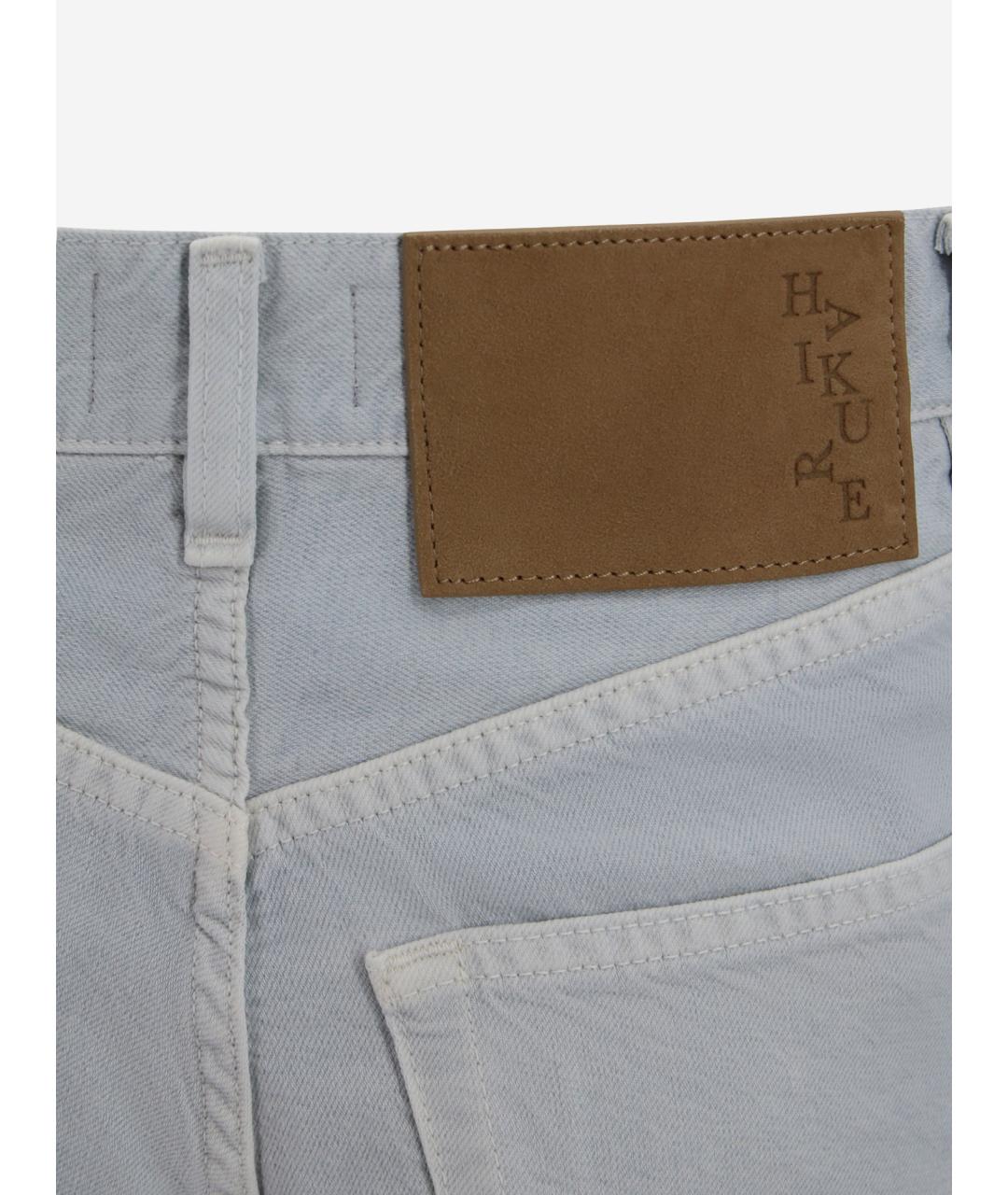HAIKURE Серые хлопковые прямые джинсы, фото 3