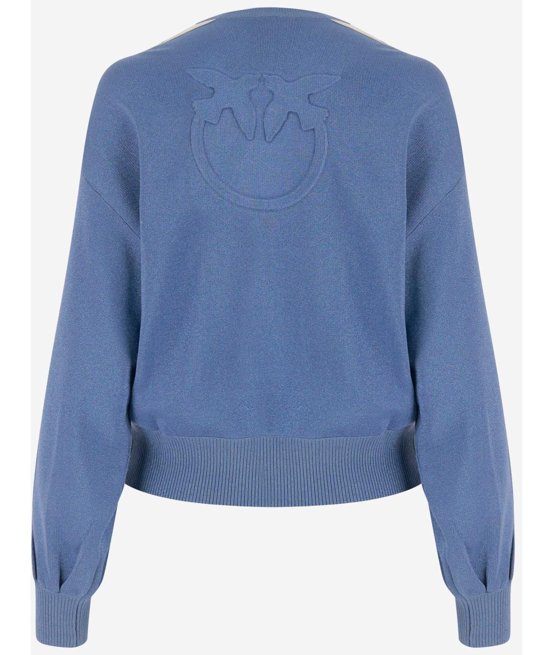 PINKO Голубой вискозный джемпер / свитер, фото 2