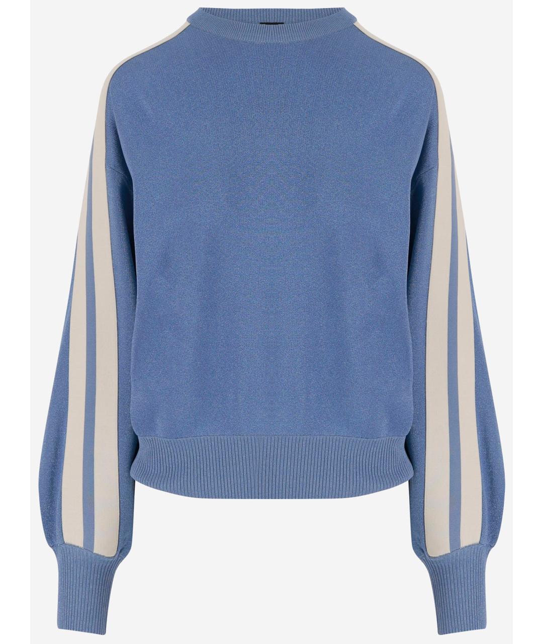 PINKO Голубой вискозный джемпер / свитер, фото 1