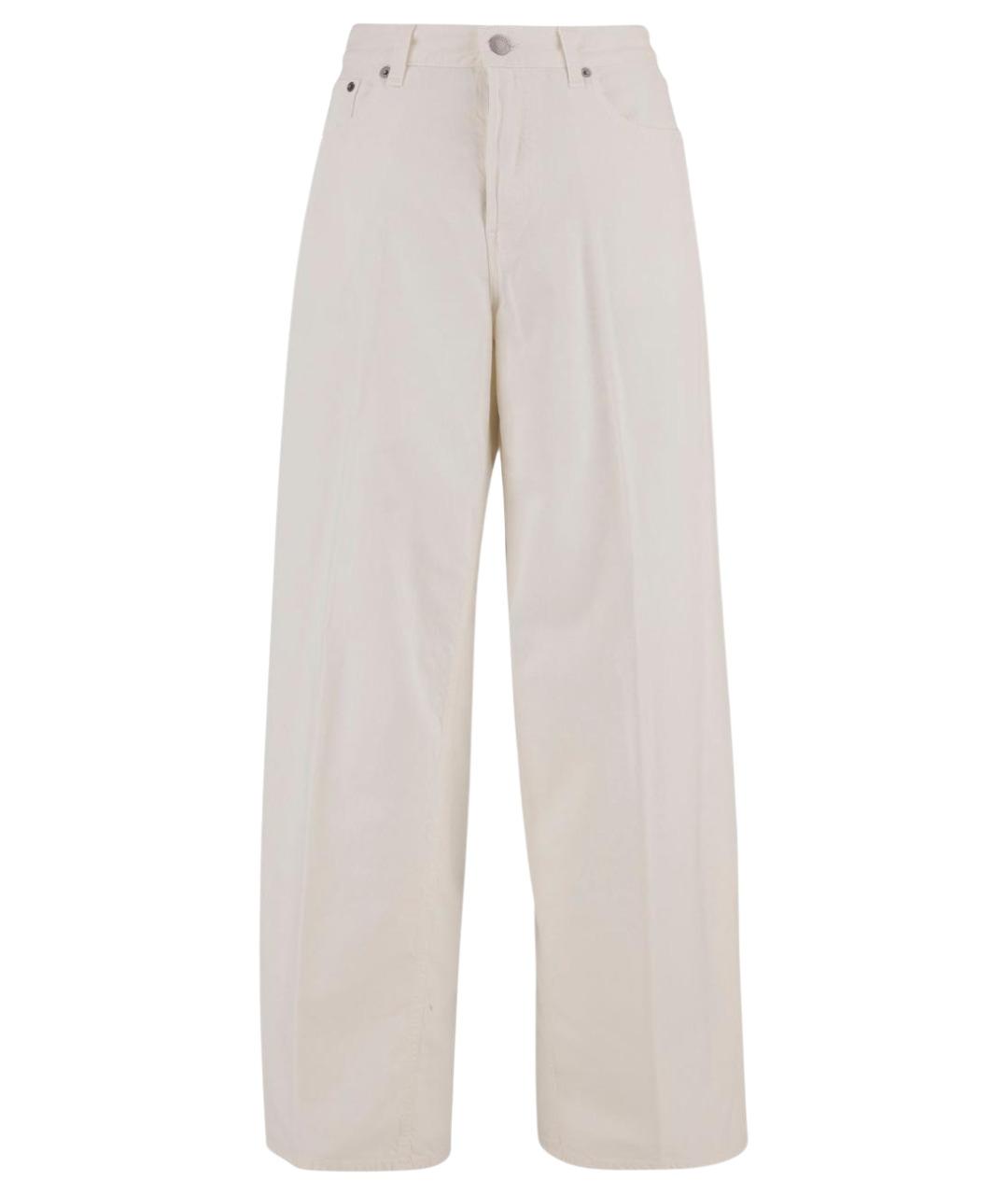 HAIKURE Белые хлопковые прямые джинсы, фото 1