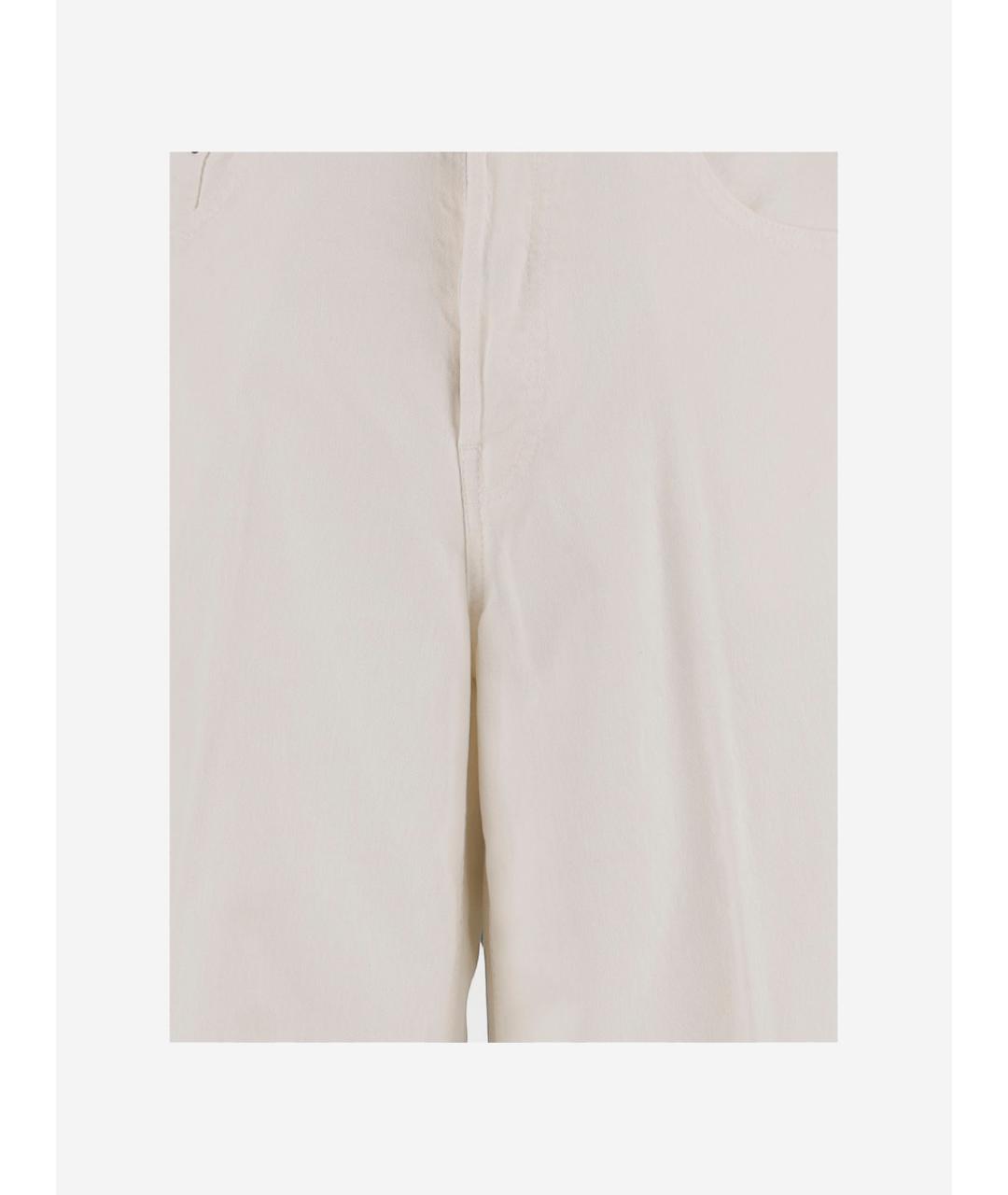 HAIKURE Белые хлопковые прямые джинсы, фото 3