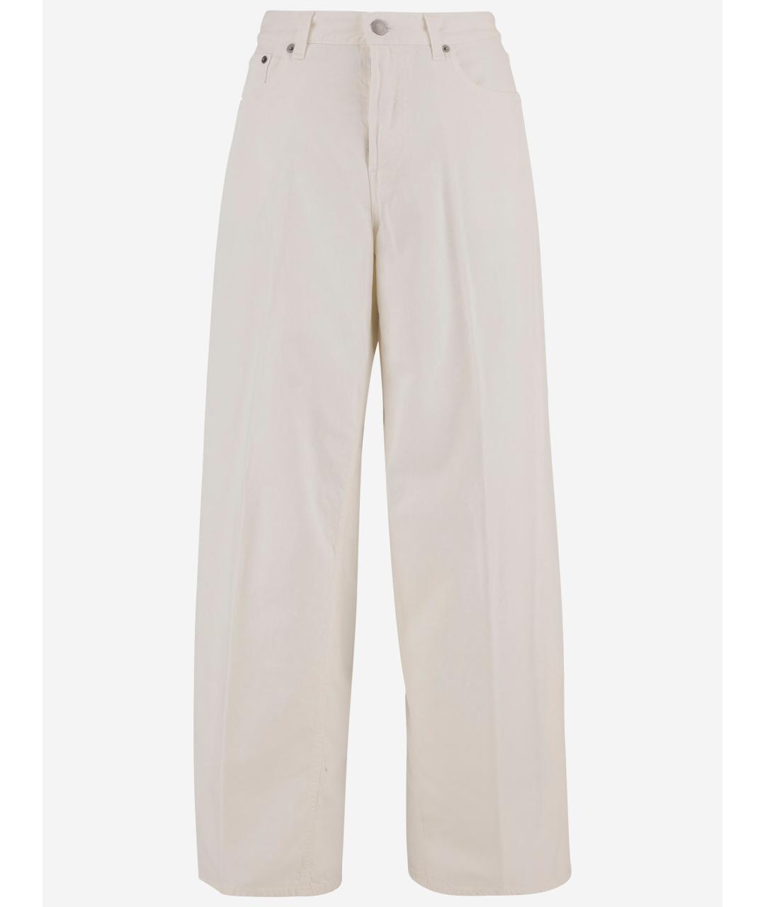 HAIKURE Белые хлопковые прямые джинсы, фото 4