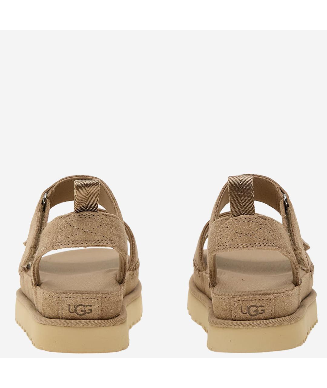 UGG AUSTRALIA Бежевые замшевые босоножки, фото 4