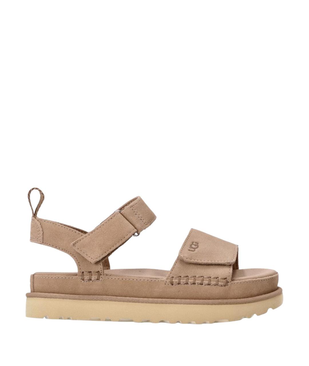 UGG AUSTRALIA Бежевые замшевые босоножки, фото 1