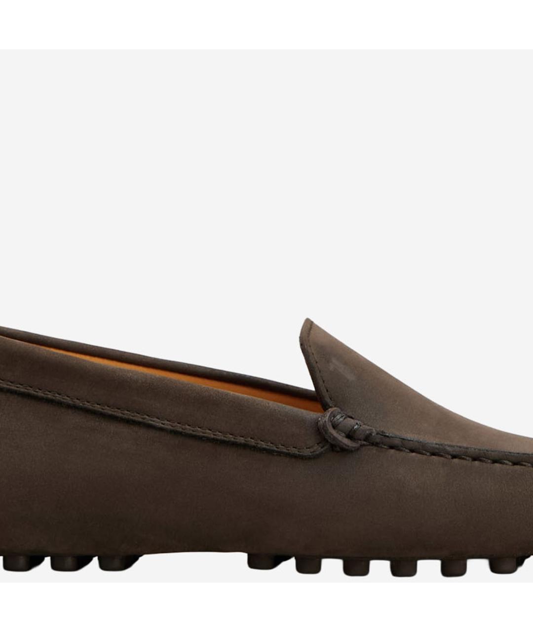 TOD'S Коричневые замшевые мокасины, фото 5