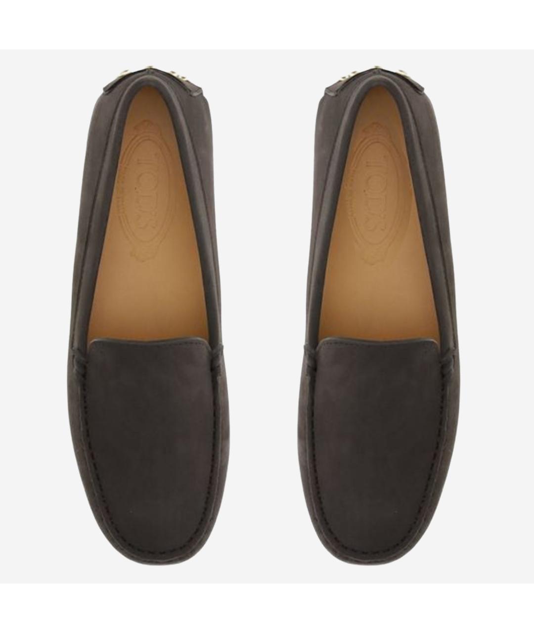TOD'S Коричневые замшевые мокасины, фото 2
