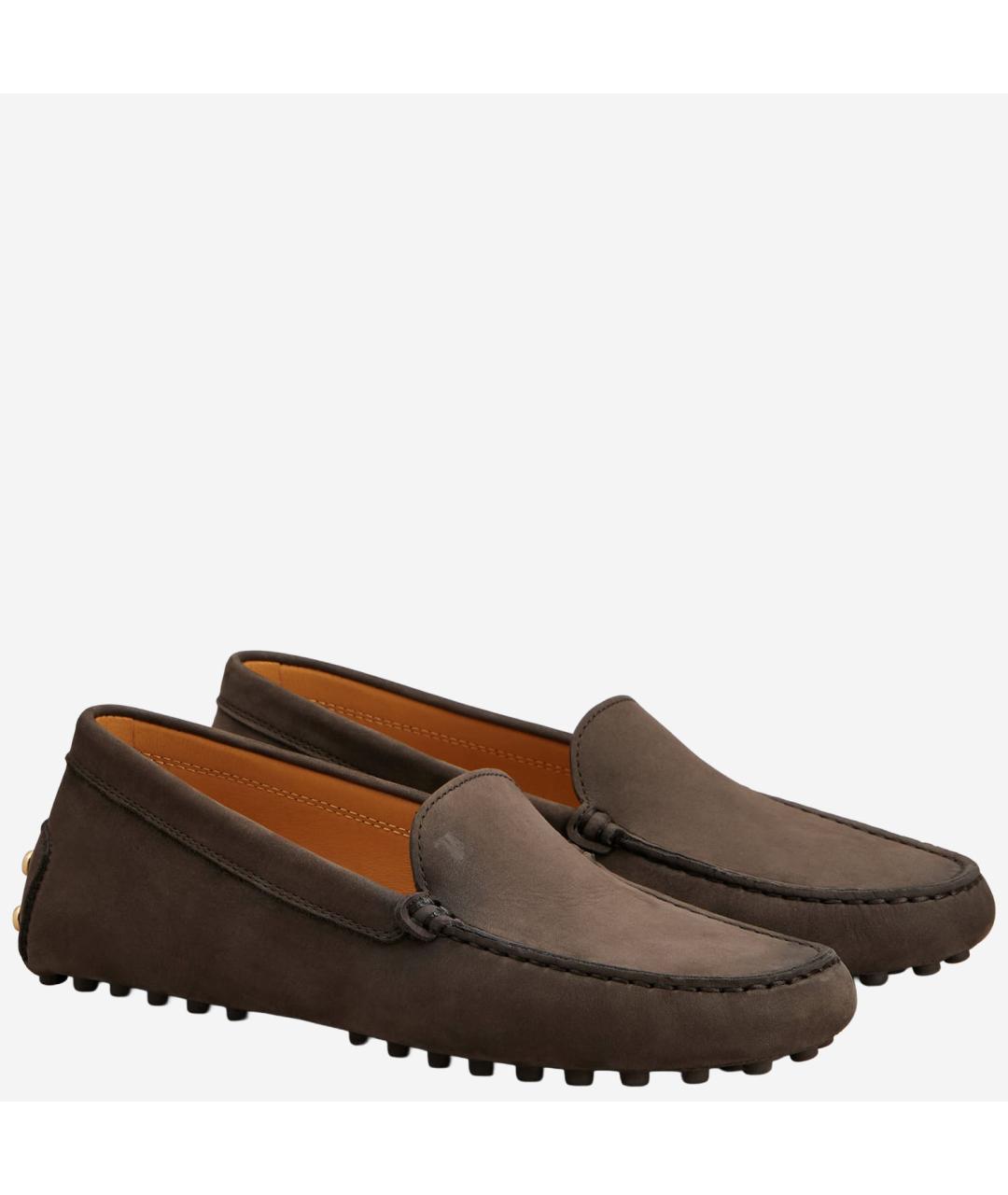 TOD'S Коричневые замшевые мокасины, фото 3