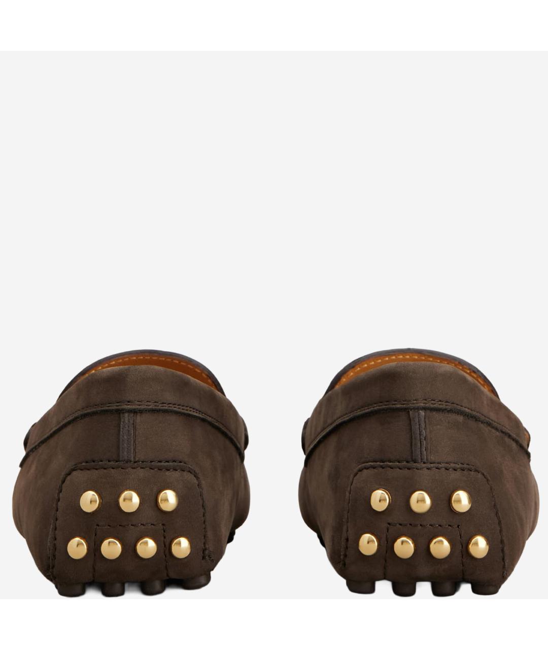 TOD'S Коричневые замшевые мокасины, фото 4