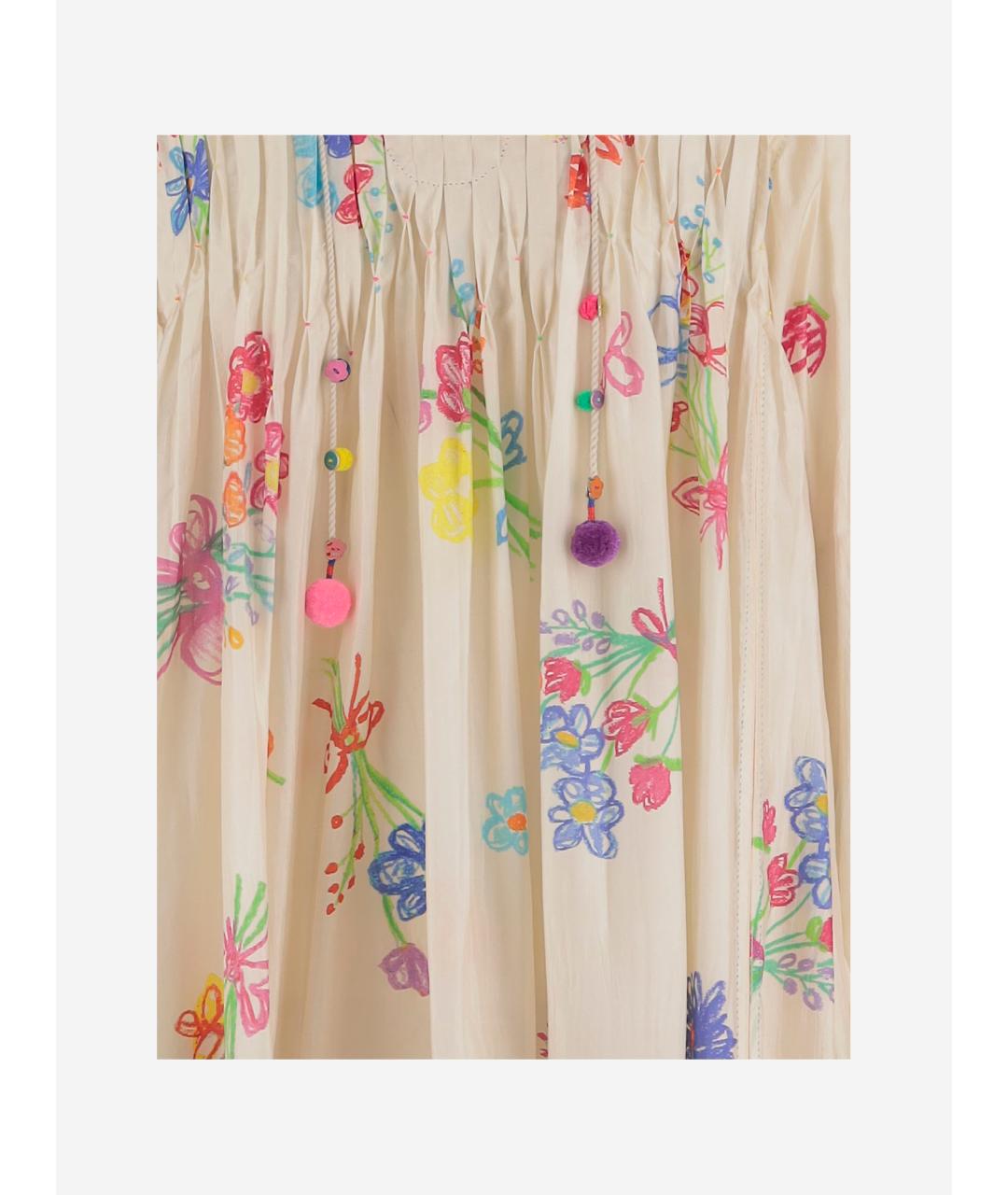 PERO Бежевое шелковое повседневное платье, фото 3