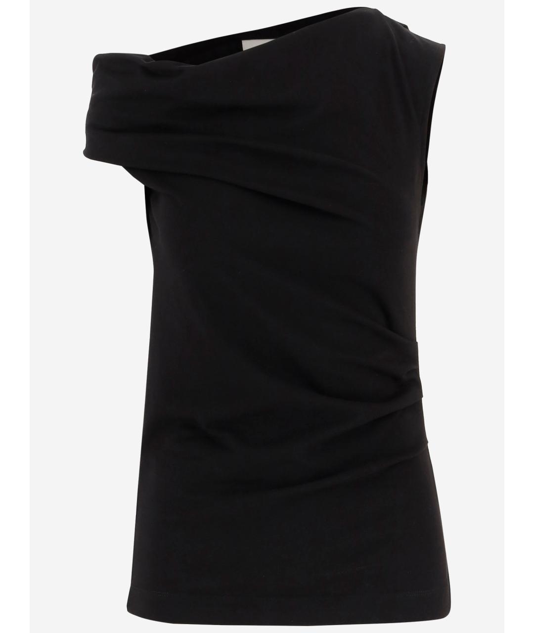 DRIES VAN NOTEN Черная хлопковая майка, фото 4