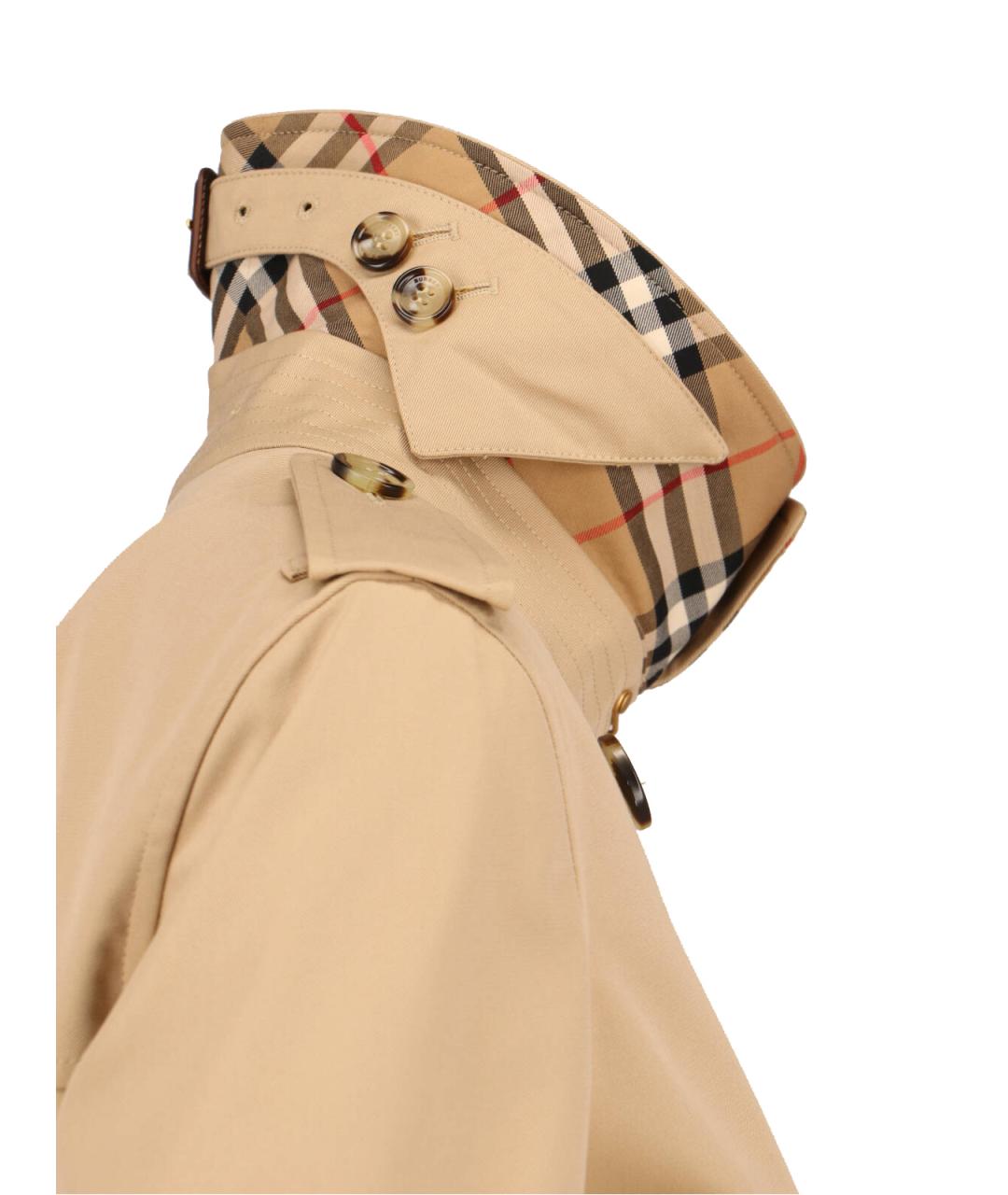 BURBERRY Бежевый хлопковый тренч/плащ, фото 4